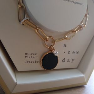 Semi-Precious Stone Chain Link Bracelet